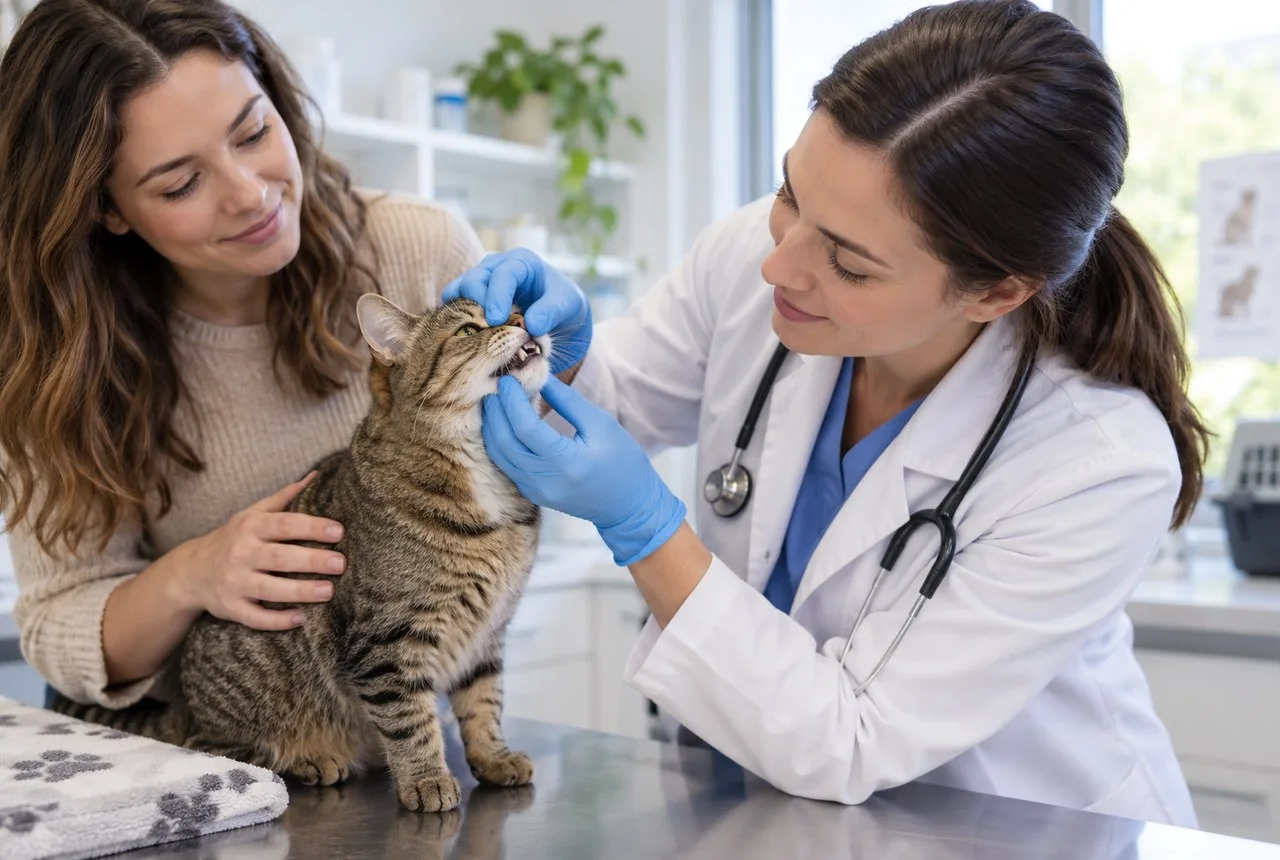 Cat owner considering kitten insurance